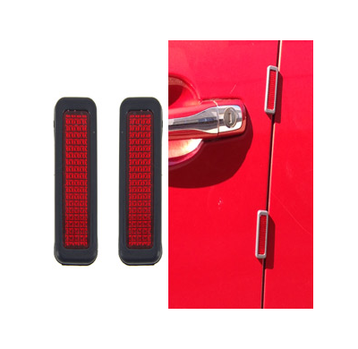 4 Mini Catadióptricos Negros  Altium Proteccion Puertas Y Pa