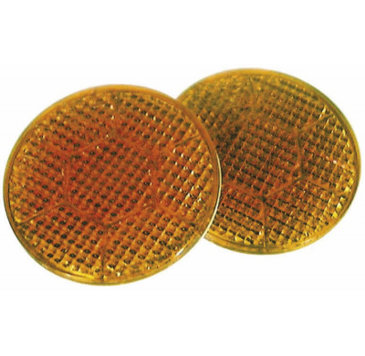 2 Catadióptricos Naranja Adhesivos Diam. 54 Mm Caravaning Green Valley