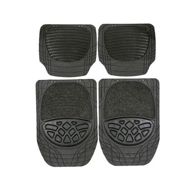 4 Alfombras 100% Caucho Negro+moqueta Negra Alfombras Gama Confort  Ergoseat