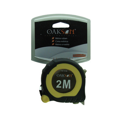 Cinta Métrica Bicolor+grip 2mx16mm Herramientas Medida Y Trazado  Oakson