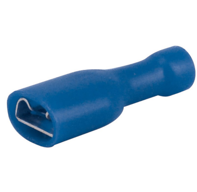 10 Terminales Planos Hembra C/Funda 6.3mm Azul Terminales Y Fusibles  Altium
