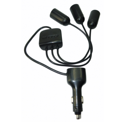 Enchufe Mechero Triple + 2 Puertos Usb Electricidad 12 V  Altium