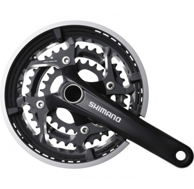 Shimano Crankset FC-T551 175mm 3x10-speed 48-36-26T with chainguard black