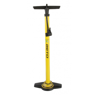 BETO Floor pump Stahl gelb/black with double head