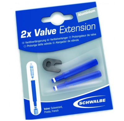 Schwalbe Tubeless valve extension 30mm packaging unit of 2 pieces.