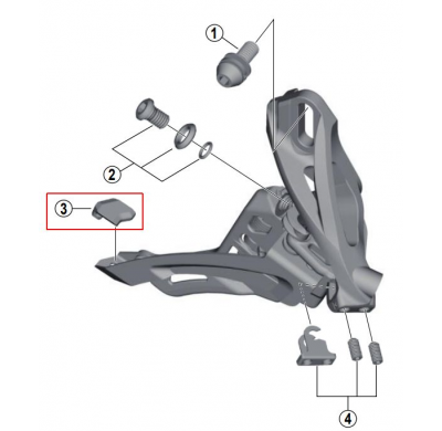 Shimano rubber pad for DEORE XT FD-M8000