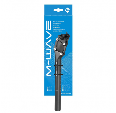 M-WAVE parallelogram suspension seatpost Fourspring 27.2 mm x 350 mm travel 27mm matt black