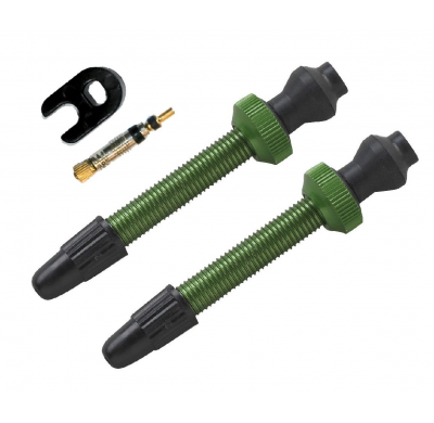 Barbieri tubeless valve aluminium SV 45mm green 2 pieces