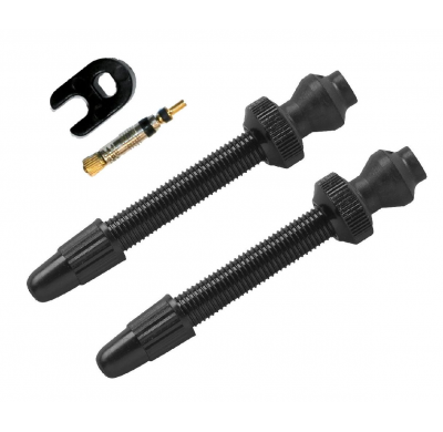Barbieri tubeless valve aluminium SV 45mm black 2 pieces