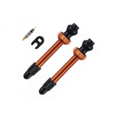 Barbieri tubeless valve aluminium SV 45mm orange 2 pieces