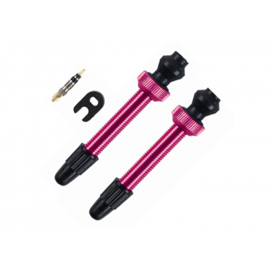 Barbieri tubeless valve aluminium SV 45mm pink 2 pieces