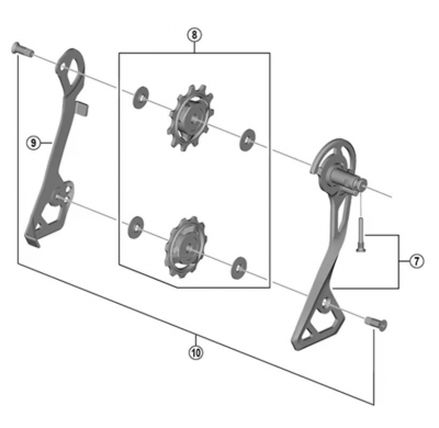 Shimano Pulley screw for ULTEGRA RD-R8050