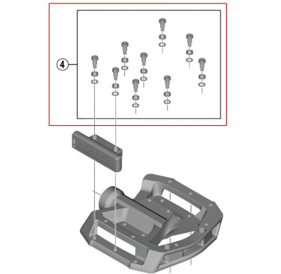 Shimano Replacement pins PD-GR500 9 pieces