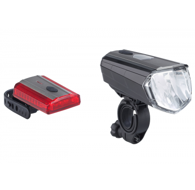 Büchel Set of lights front + rear  Sky Valley + 3D Lite Alu black 100 Lux