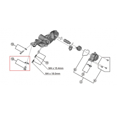 Shimano cable adjusting bolt for DEORE XT RD-M8100