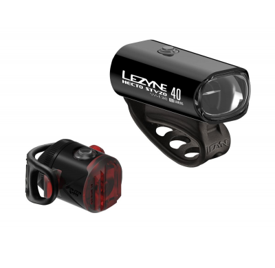 LEZYNE Set of lights front + rear Hecto Drive 40 + Femto - black