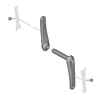 Shimano protection sticker for crank DEORE XT FC-M8100