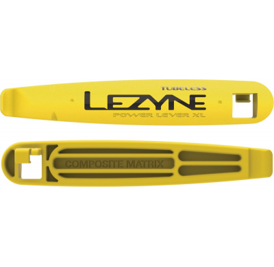 LEZYNE Tubeless tire levers POWER LEVER XL  - yellow PU 2-piece