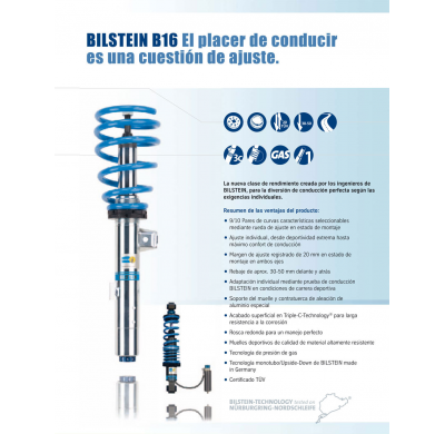 KIT SUSPENSION ROSCADA B16 BILSTEIN PORSCHE 911 997 C4;K;B16DT