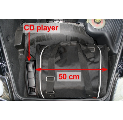 Set maletas especifico PORSCHE 911 (996) 2WD + 4WD with CD-changer in luggage space 1997-2006 coupé / cabrio CAR-BAGS (1x Trolle