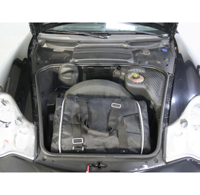 Set maletas especifico PORSCHE 911 (996) 2WD + 4WD with CD-changer in luggage space 1997-2006 coupé / cabrio CAR-BAGS (1x Trolle
