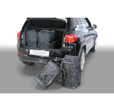 Set maletas especifico VOLKSWAGEN Tiguan (5N) low boot floor 2007-2015 suv CAR-BAGS (3x Trolley + 3x Bolsa de mano)