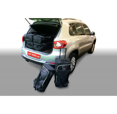 Set maletas especifico VOLKSWAGEN Tiguan (5N) high boot floor 2007-2015 suv CAR-BAGS (3x Trolley + 3x Bolsa de mano)