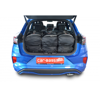Set maletas especifico Carbags  FORD Puma Año: 2019-> suv Piso del maletero ajustable en la posición más baja-  Incluye: Trolley