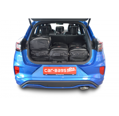 Set maletas especifico Carbags  FORD Puma Año: 2019-> suv Piso del maletero ajustable en la posición más alta-  Incluye: Trolley