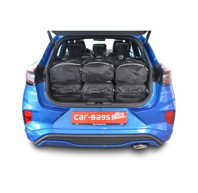 Set maletas especifico Carbags  FORD Puma Año: 2019-> suv Piso del maletero ajustable en la posición más alta-  Incluye: Trolley
