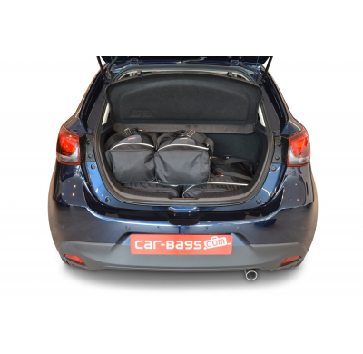 Set maletas especifico Carbags  MAZDA Mazda2 (DJ) Año: 2015-> 5 Puertas -  Incluye: Trolley bag: 2pcs -63ltr Bolsa viaje: 3pcs -