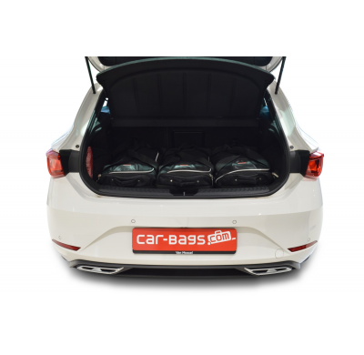Set de bolsas de viaje Seat León (KL) 2020-actualidad hatchback 5 puertas Sólo para híbrido enchufable. Bolsas trolley con crema