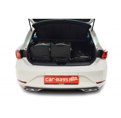 Set de bolsas de viaje Seat León (KL) 2020-actualidad hatchback 5 puertas Sólo para híbrido enchufable. Bolsas trolley con crema