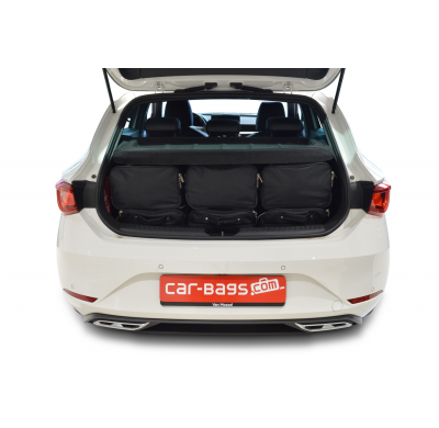 Set de bolsas de viaje Seat León (KL) 2020-actualidad hatchback 5 puertas Sólo para híbrido enchufable. Bolsas trolley con crema