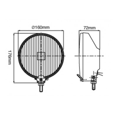 Faros Antiniebla Redondo 160mm Sirius