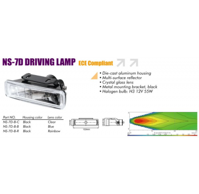 Pareja De Faros Largo Alcance 153x40 Mm) Sirius H3 12v 55w
