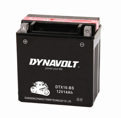 Bateria Dynavolt Agm 12v Referencia: Dtx16-Bs - Tipo Equivalente Ytx16-Bs - Capacidad (Ah-10h) 14 - Dimensiones: L(Mm) 150 - an