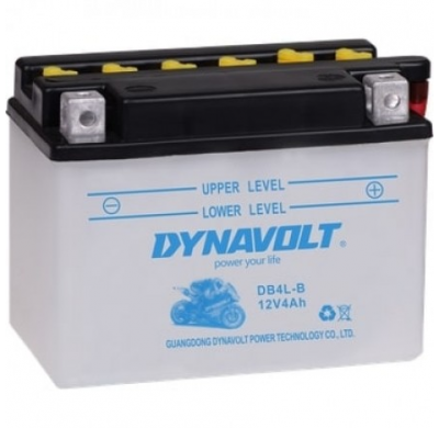 Bateria Dynavolt Classic 12v Referencia: Db4l-B - Tipo Equivalente Yb4l-B - Capacidad (Ah-10h) 4 - Dimensiones: L(Mm) 120 - an (