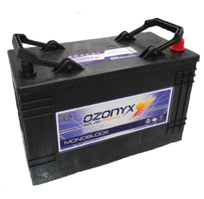 Bateria Ozonyx Monoblock 12v Referencia: Ozx125.0 - Voltaje 12 - Capacidad (Ah-10h) 110 - (Ah-100h) 125 - Dimensiones: L(Mm) 343