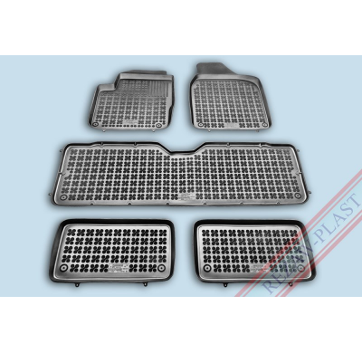 Alfombrillas Goma Negra Seat Alhambra 7 Plazas 1995-2010 5-Piezas
