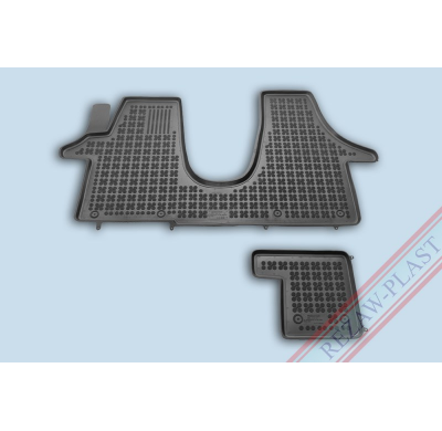 Alfombrillas Goma Negra Vw Transporter T5 Multivan Desde 2003 2-Piezas