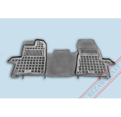 Alfombrillas Goma Negra Ford Transit Custom Desde 2012 ,Delante, Con Refuerzo En Lado Conductor, 2 Asientos 1-Pieza