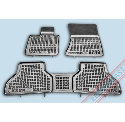 Alfombrillas Goma Negra Bmw X6  (E71) Desde 2007 3-Piezas