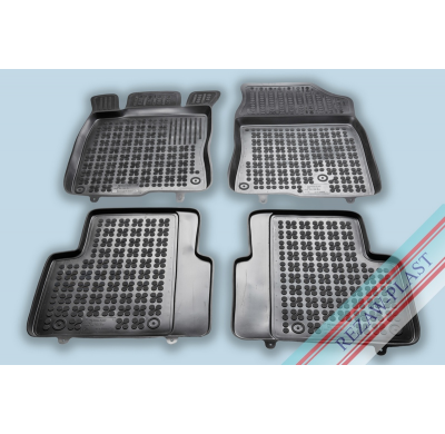 Alfombrillas Caucho Color Negro Con Clips Honda Civic X Sedan    2015- 3 Piezas