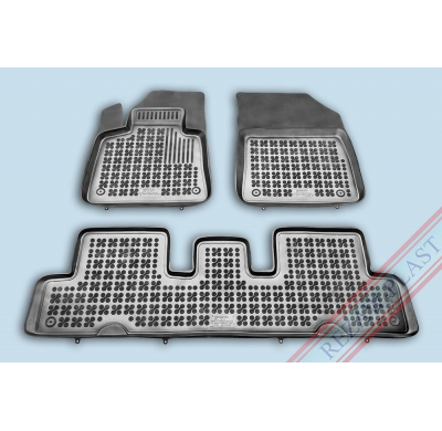 Alfombrillas Goma Negra Citroen C4 Picasso Ii Desde 2013, 7 Plazas 3-Piezas