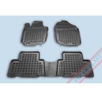 Alfombrillas Goma Negra Toyota Rav4 2006-2012, 5p,  Versión Europea 3-Piezas