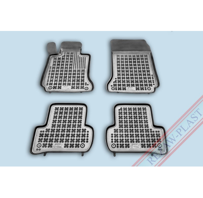 Alfombrillas Goma Negra Mercedes W204 C-Clase 2007  2014 4-Piezas