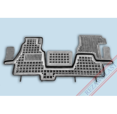 Alfombrillas Goma Negra Mercedes Sprinter I 2000-2006 Delante, Con Refuerzo En Lado Conductor 1-Piezas