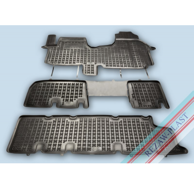 Alfombrillas Goma Negra Renault Trafic Iii Desde 2014 -Delante, Con Refuerzo En Lado Conductor 1-Pieza