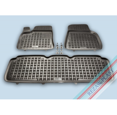 Alfombrillas Caucho Color Negro Con Clips Tesla Model S From 2012 3-Piezas